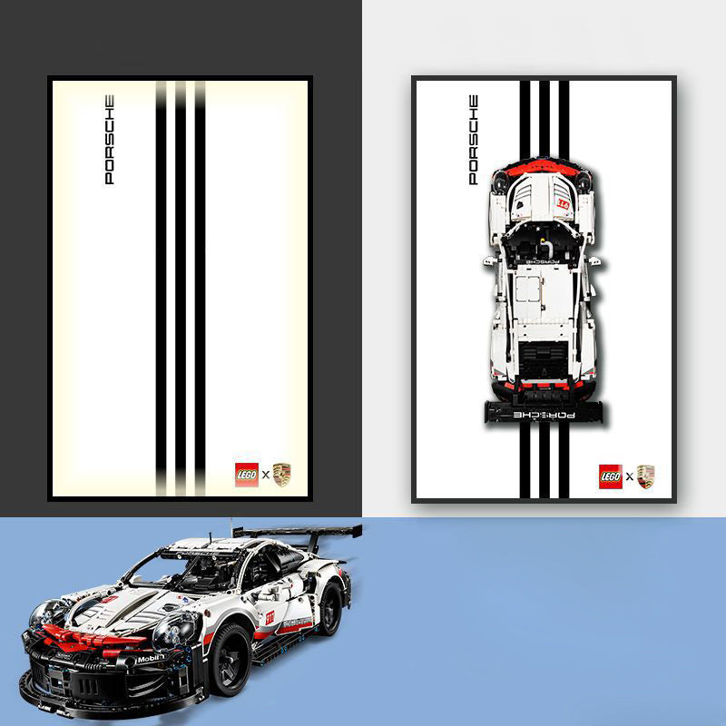 Porsche Lego Supercar Led Wall Art