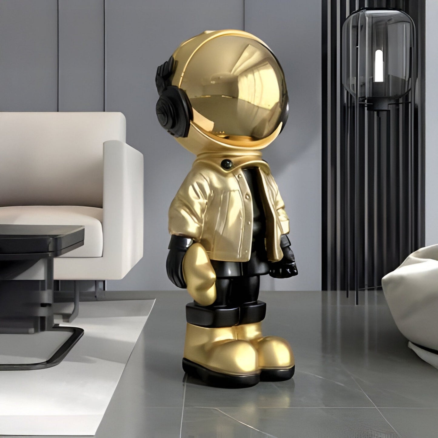 Small Celestial Gold Astronaut Beats Sculpture - 70cm