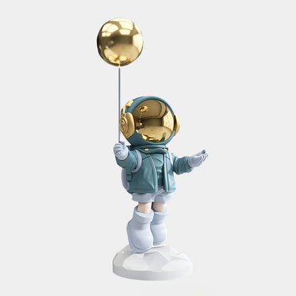Small Galactic Blue Astronaut Balloon Sculpture - 55cm