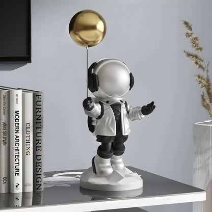 Small Lunar Silver Astronaut Balloon Figure - 42cm